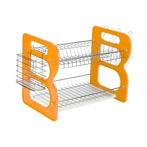 Πιατοθήκη αποστράγγισης διώροφη - WL-232 - 40cm - 521315 - Orange - GoodFlix