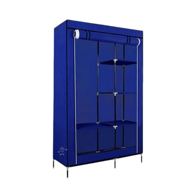 Υφασμάτινη ντουλάπα ρούχων με ράφια - 8890 - 521674 - Blue Cyan - GoodFlix