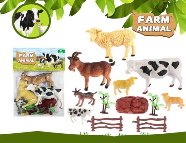 Σετ φιγούρες ζώων φάρμας - 12pcs - 124-32E - 917523 - GoodFlix
