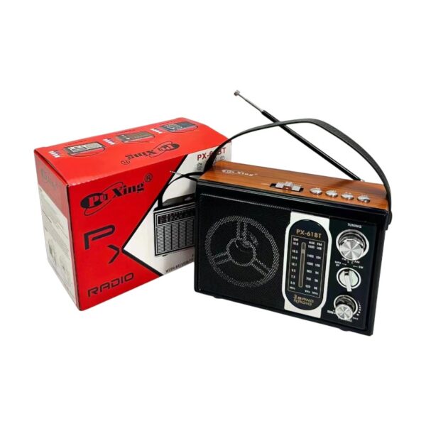 Επαναφορτιζόμενο ραδιόφωνο - PX-61BT - 617156 - Brown - GoodFlix