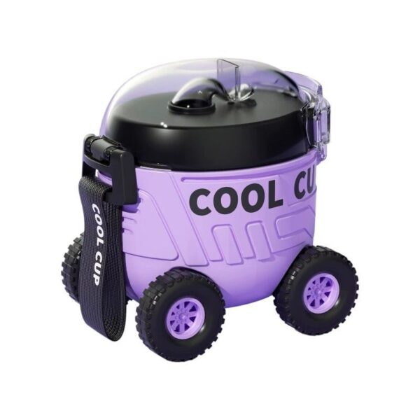 Παιδικό παγούρι πλαστικό - Αυτοκινητάκι - 600ml - 722399 - Purple - GoodFlix
