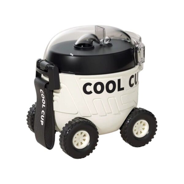 Παιδικό παγούρι πλαστικό - Αυτοκινητάκι - 600ml - 722399 - White - GoodFlix