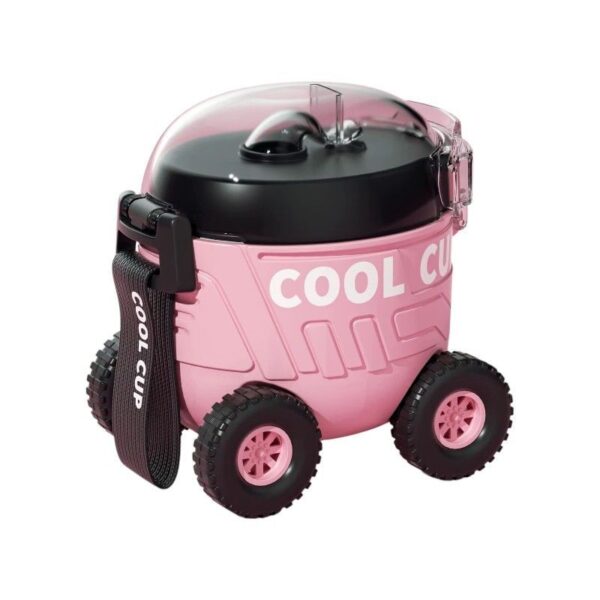 Παιδικό παγούρι πλαστικό - Αυτοκινητάκι - 600ml - 722399 - Pink - GoodFlix