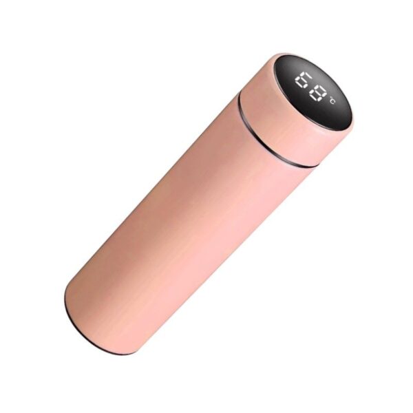 Φορητό παγούρι-θερμός με ψηφιακό θερμόμετρο - 500ml - 954101 - Pink - GoodFlix