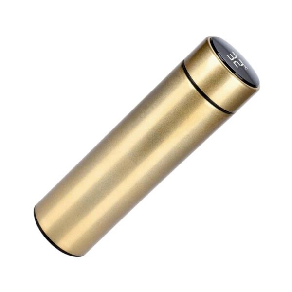 Φορητό παγούρι-θερμός με ψηφιακό θερμόμετρο - 500ml - 954101 - Gold - GoodFlix