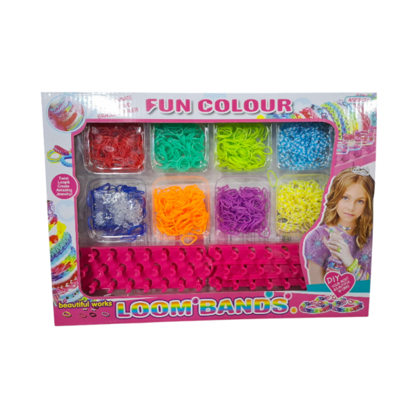 Σετ κατασκευής βραχιολιών DIY με λαστιχάκια - J197-1 - 1600pcs - 004261 - GoodFlix