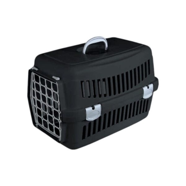 Κλουβί μεταφοράς κατοικιδίου πλαστικό - Felix - 48x32.5x32.5cm - 005111 - Black/Grey - GoodFlix