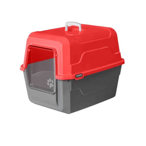Λεκάνη γάτας κλειστή - Catbus - 52x37x48cm - 006187 - Red - GoodFlix