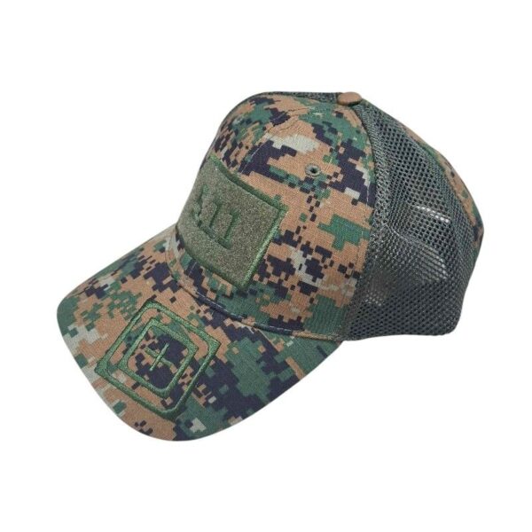 Ανδρικό καπέλο jockey στρατιωτικού τύπου - M01 - 270591 - Green/Brown - GoodFlix