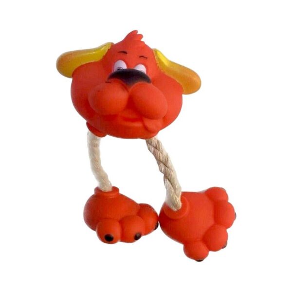 Παιχνίδι σκύλου Latex ζωάκι με σχοινί - 36x12cm - 12pcs - 550332 - GoodFlix