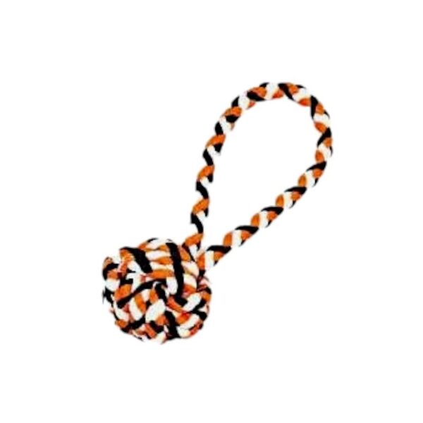 Υφασμάτινο παιχνίδι σκύλου σχοινί με μπάλα - 22cm - 12pcs - 550497 - GoodFlix