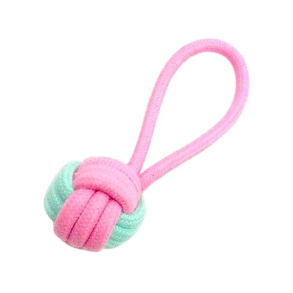 Παιχνίδι σκύλου σχοινί με μπάλα - 18x6cm - 12pcs - 550586 - GoodFlix