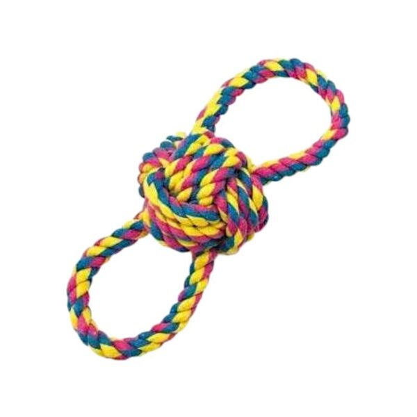 Παιχνίδι κατοικιδίου σχοινί με μπάλα - 22cm - 12pcs - 550628 - GoodFlix