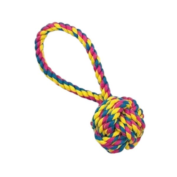 Παιχνίδι σκύλου σχοινί με μπάλα - 20cm - 12pcs - 550629 - GoodFlix