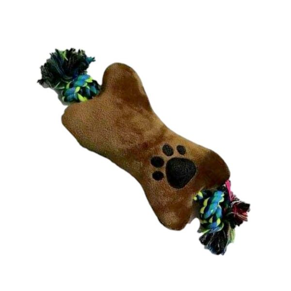 Λούτρινο παιχνίδι σκύλου κόκκαλο με σχοινί - 29x10cm - 12pcs - 550661 - GoodFlix