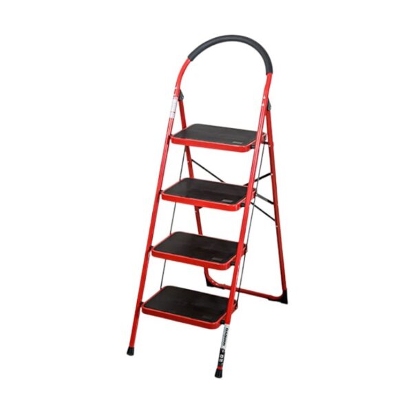 Πτυσσόμενη σκάλα σιδερένια - 105-4 - 711278 - Red - GoodFlix