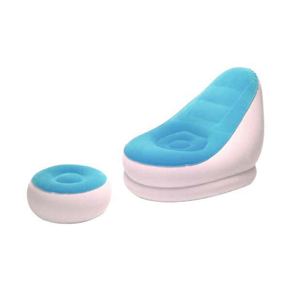 Φουσκωτή πολυθρόνα με υποπόδιο - 812358 - Light Blue - GoodFlix