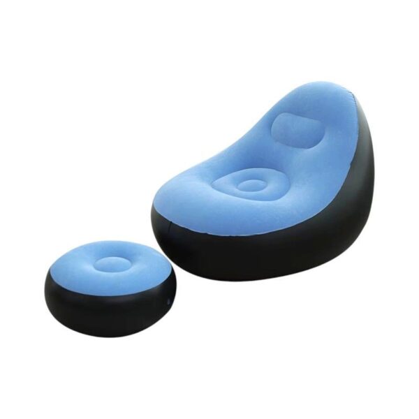 Φουσκωτή πολυθρόνα με υποπόδιο - 812365 - Light Blue - GoodFlix