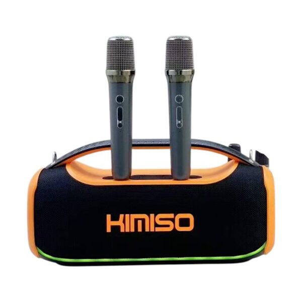 Ασύρματο ηχείο Bluetooth με 2 μικρόφωνα Karaoke - KMS-807 Pro - 813782 - Orange - GoodFlix