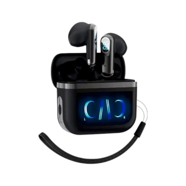 Ασύρματα ακουστικά Bluetooth με ψηφιακή οθόνη & θήκη φόρτισης - J61 - 814031 - Black - GoodFlix