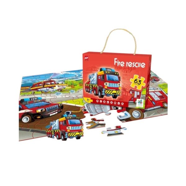 Παιδικό puzzle 63 κομματιών - Fire Rescue - 66310 - 917221 - GoodFlix