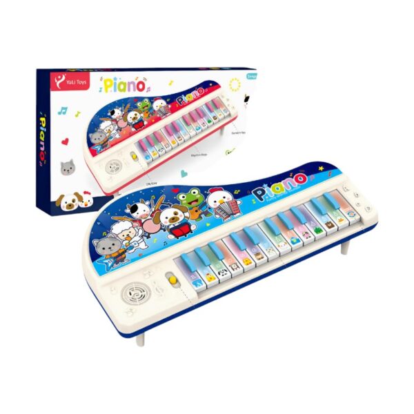 Παιδικό εκπαιδευτικό πιάνο με ήχους ζώων - 779 - 917239 - White/Blue - GoodFlix
