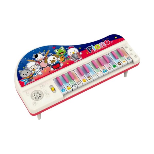 Παιδικό εκπαιδευτικό πιάνο με ήχους ζώων - 779 - 917239 - White/Pink - GoodFlix