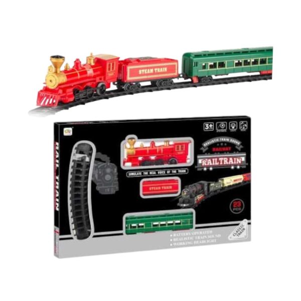 Σετ κλασσικό τρενάκι με ράγες - USB - 1018-12B - 917345 - GoodFlix