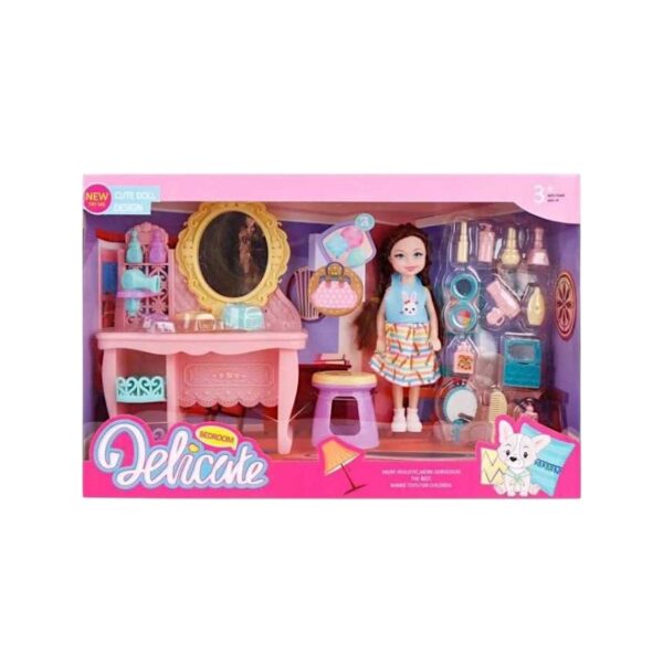 Σετ κούκλα με αξεσουάρ ομορφιάς - 862-15 - 917353 - GoodFlix
