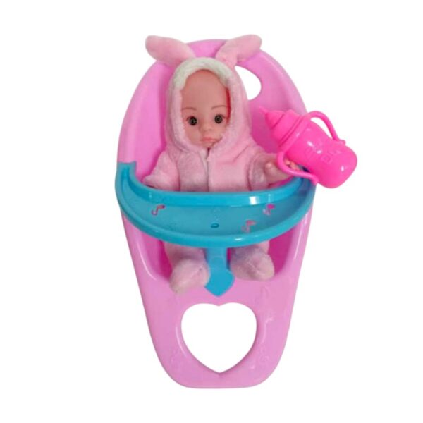 Κούκλα μωρό με καρεκλάκι φαγητού - 663 - 917395 - GoodFlix
