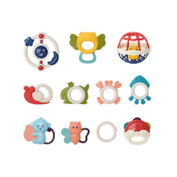 Σετ βρεφικές κουδουνίστρες & μασητικά - 11pcs - 532-12 - 917396 - GoodFlix