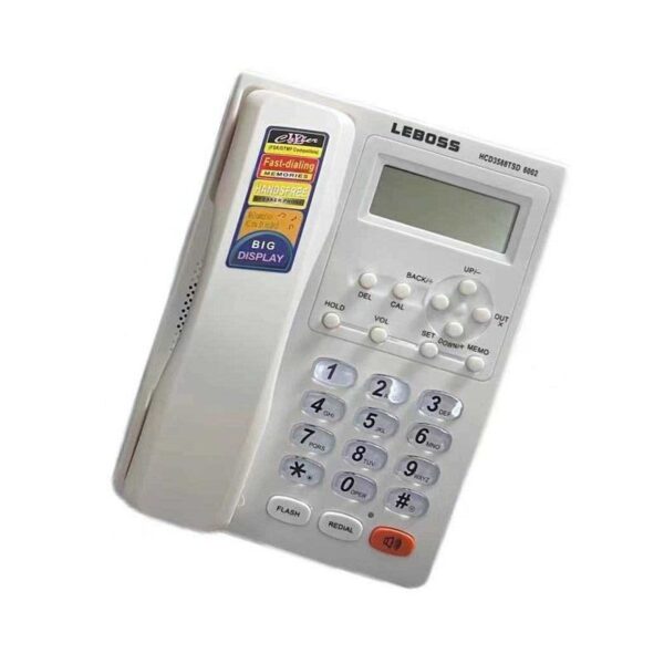 Ενσύρματο σταθερό τηλέφωνο - 6002 - 060020 - White - GoodFlix