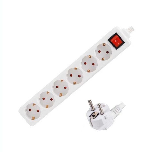 Πολύπριζο 6 θέσεων Σούκο με διακόπτη - ST-NGB06S - 3m - 061137 - GoodFlix