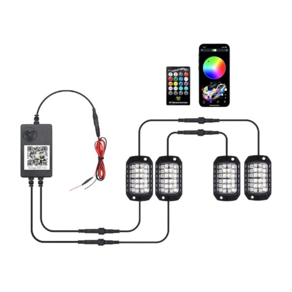 Σετ διακοσμητικά φώτα πλαισίου αυτοκινήτου LED με τηλεχειρισμό - 1112110/R04 - 110852 - GoodFlix