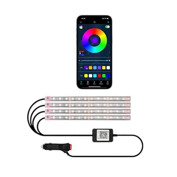 Σετ διακοσμητικός φωτισμός καμπίνας αυτοκινήτου LED με τηλεχειρισμό - D19203-P4 - 110853 - GoodFlix