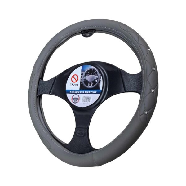 Κάλυμμα τιμονιού αυτοκινήτου - SMZ-1 - 123015 - Grey - GoodFlix