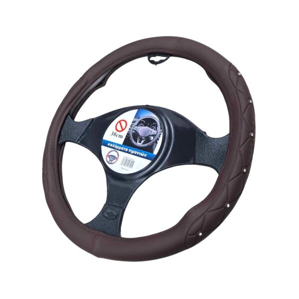 Κάλυμμα τιμονιού αυτοκινήτου - SMZ-1 - 123015 - Dark Brown - GoodFlix