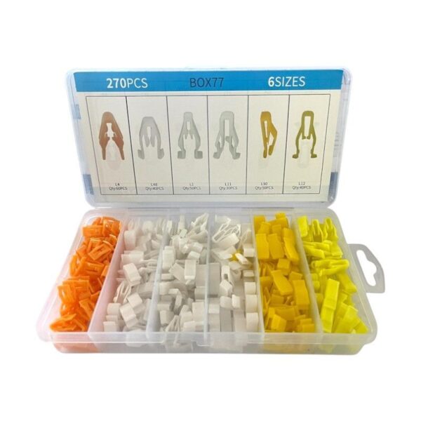 Σετ συνδετήρες αυτοκινήτου 6 τύπων - 1806202 - 270pcs - 180978 - GoodFlix