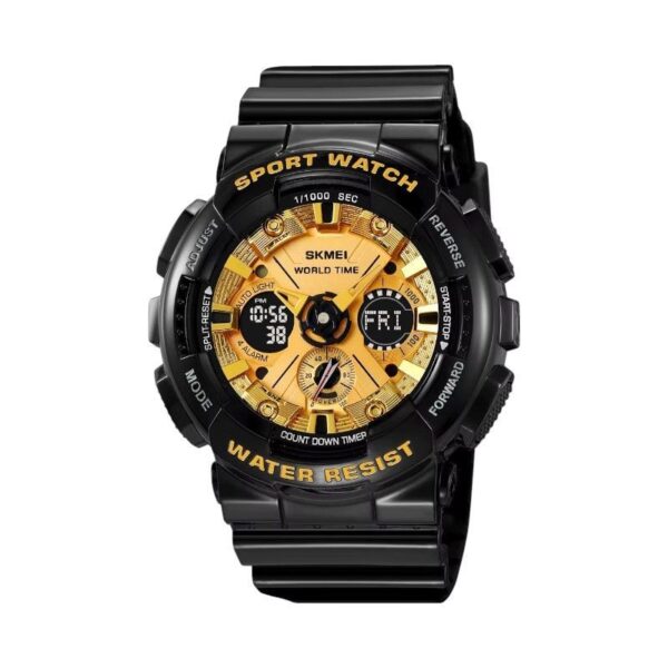 Ψηφιακό/αναλογικό ρολόι χειρός - Skmei - 2118 - Black/Gold - GoodFlix