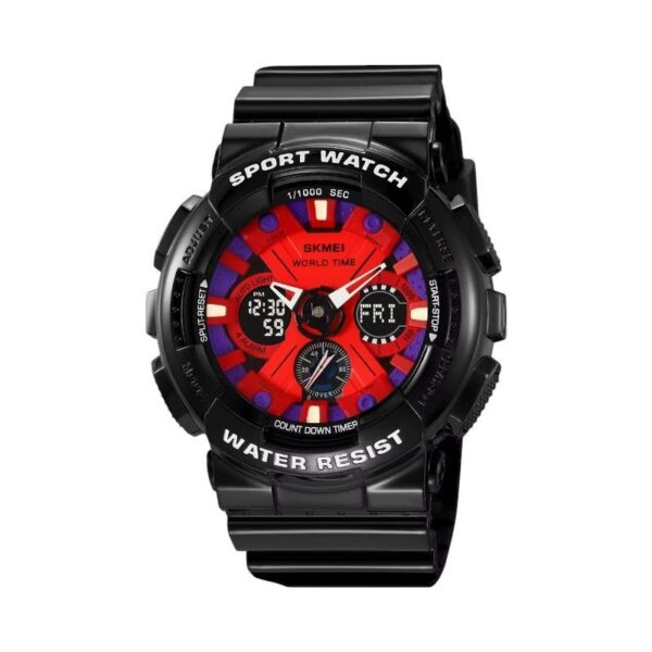 Ψηφιακό/αναλογικό ρολόι χειρός - Skmei - 2118 - Black/Red - GoodFlix