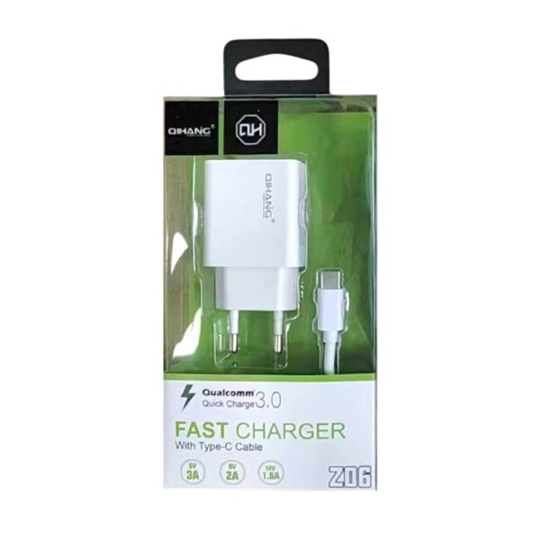 Καλώδιο φόρτισης με αντάπτορα - Type-C - QH-Z06 - 426072 - GoodFlix
