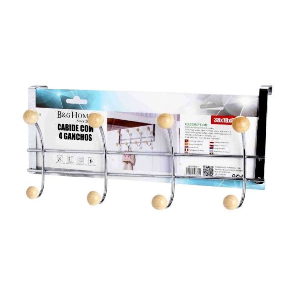 Μεταλλική κρεμάστρα πόρτας 4 θέσεων - 57611 - GoodFlix