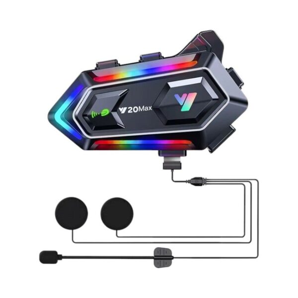 Ασύρματη ενδοεπικοινωνία κράνους μοτοσυκλέτας - Bluetooth - Y20-MAX - 811689 - GoodFlix