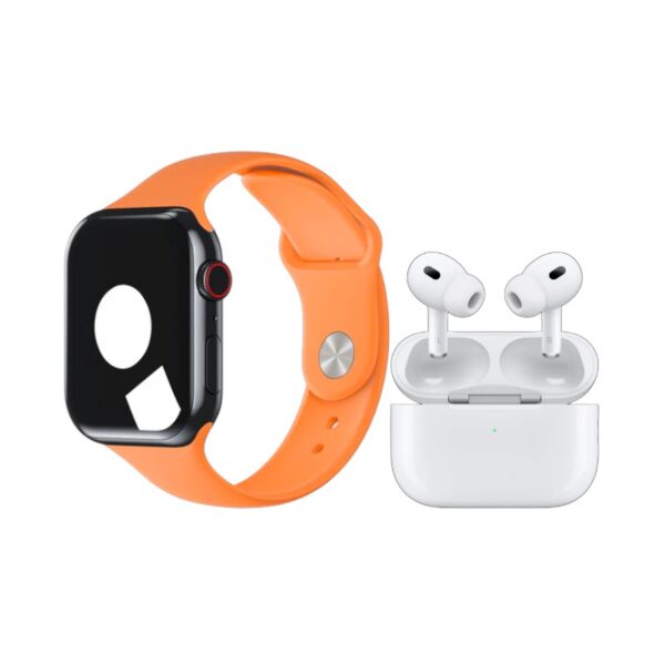 Σετ Smartwatch με ασύρματα ακουστικά Bluetooth & 7 λουράκια - S3000 Pro Max - 814093 - Orange - GoodFlix