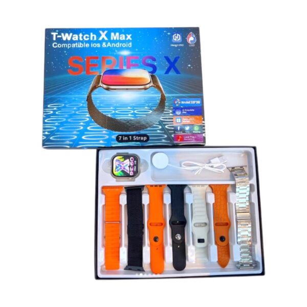 Σετ Smartwatch με 7 λουράκια - T-Watch X Max - 814178 - GoodFlix