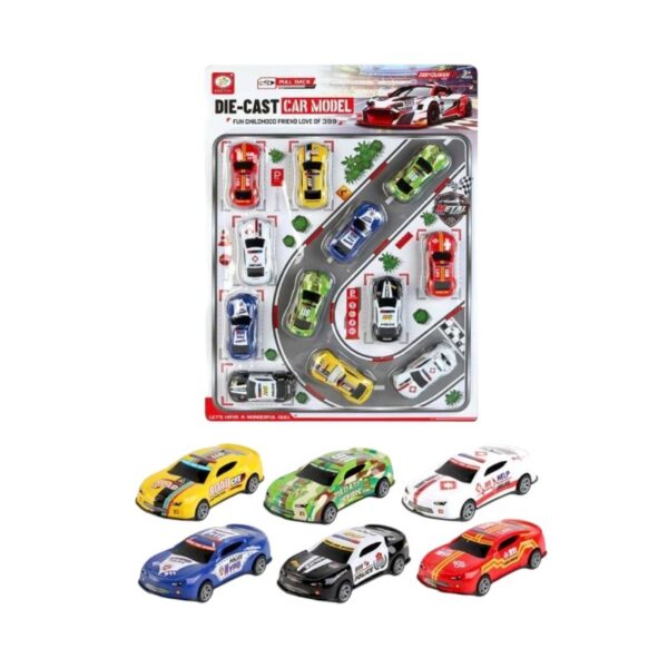 Σετ αυτοκινητάκια με Pull Back - 12pcs - 123-14E6 - 917335 - GoodFlix
