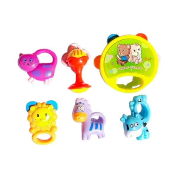 Σετ βρεφικές κουδουνίστρες & μασητικά - 2844 - 7pcs - 917402 - GoodFlix