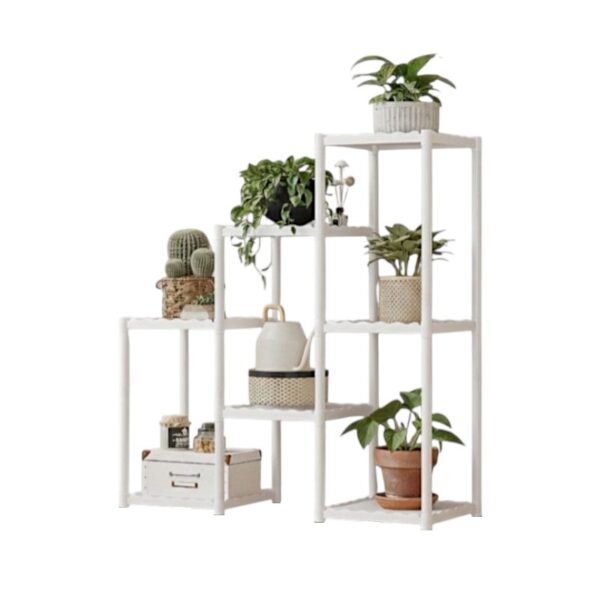 Διακοσμητική ραφιέρα δαπέδου με 7 ράφια - YH9628-2B - 114135 - White - GoodFlix