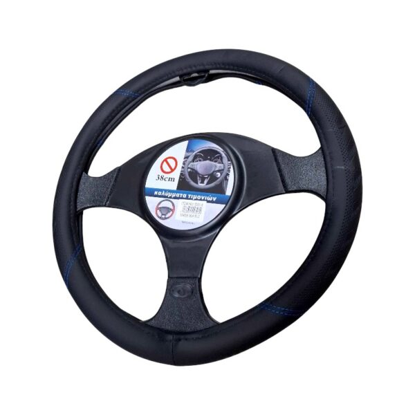Κάλυμμα τιμονιού αυτοκινήτου - SMZ-6 - 123060 - Black/Blue - GoodFlix
