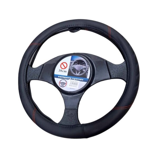 Κάλυμμα τιμονιού αυτοκινήτου - SMZ-6 - 123060 - Black/Red - GoodFlix